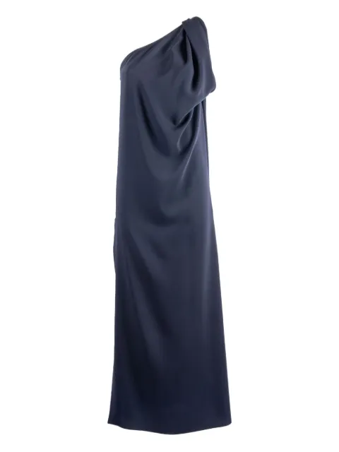 P.A.R.O.S.H. one-shoulder draped day dress Blue PANTY25D726025