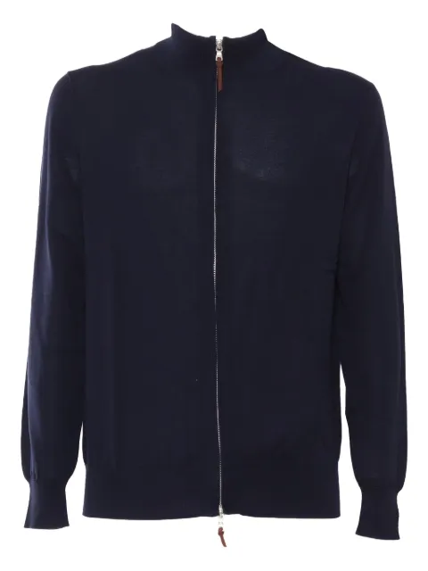 Ballantyne zip-fastening cotton cardigan Blue B2K03614CP7