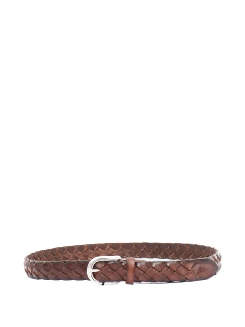 ALBERTO LUTI woven-leather belt Brown TRECCIA030NEW