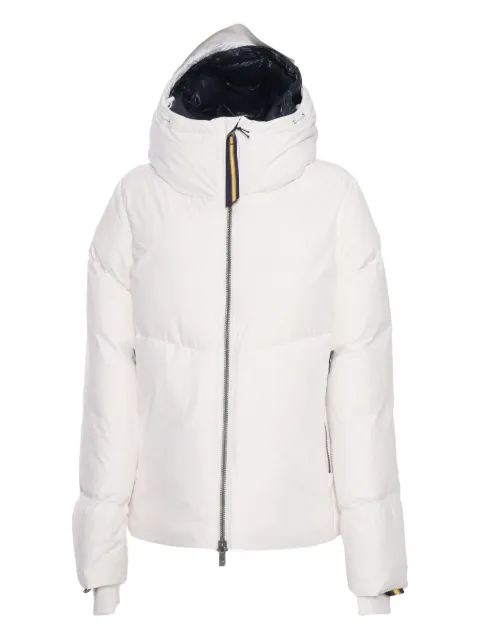 K-Way hooded quilted coat White K4127GW