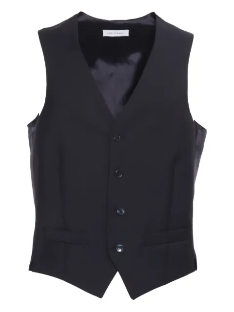 LUIGI BIANCHI MANTOVA satin-finish waistcoat Black 135500503