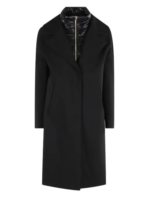 Herno detachable-collar single-breasted wool coat Black GC000517D127719300