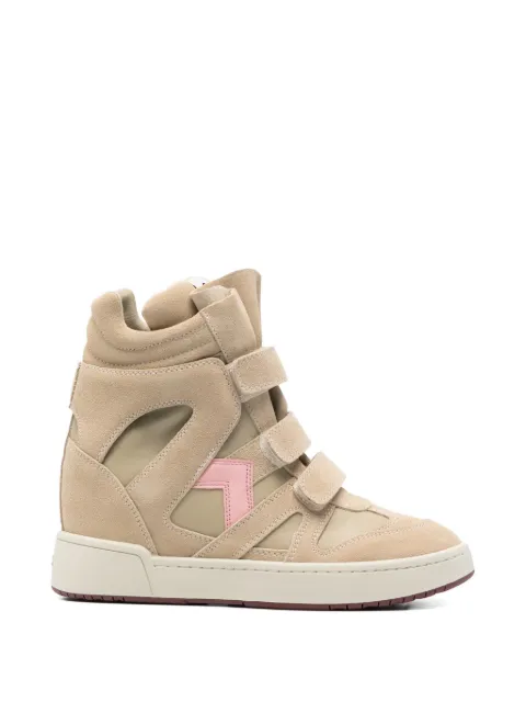 ISABEL MARANT high-top wedge sneakers Neutrals BK0010FAD1E02S