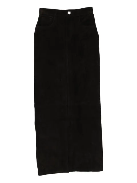 ducie Chicago suede maxi skirt Black CHICAGO