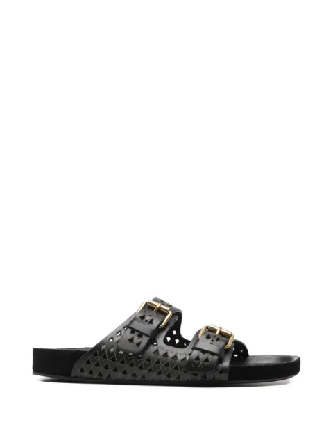 ISABEL MARANT Lennyo cutout buckle flat sandals Black SD0014FDD1A12S