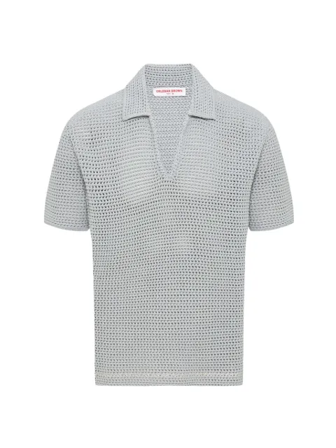 Orlebar Brown Batten stitch polo shirt Grey 281119