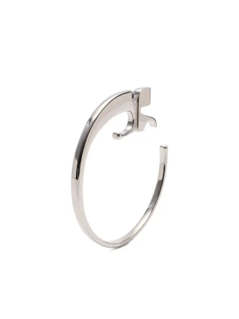 Courrèges logo-detail hoop earring Silver 123ABI091LA0001