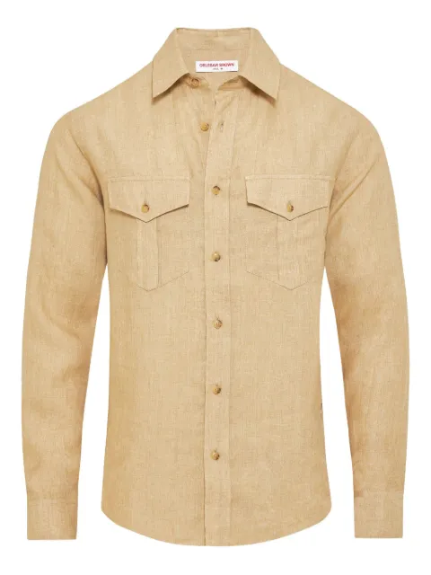 Orlebar Brown Colburn double-pocket linen shirt Neutrals 281122