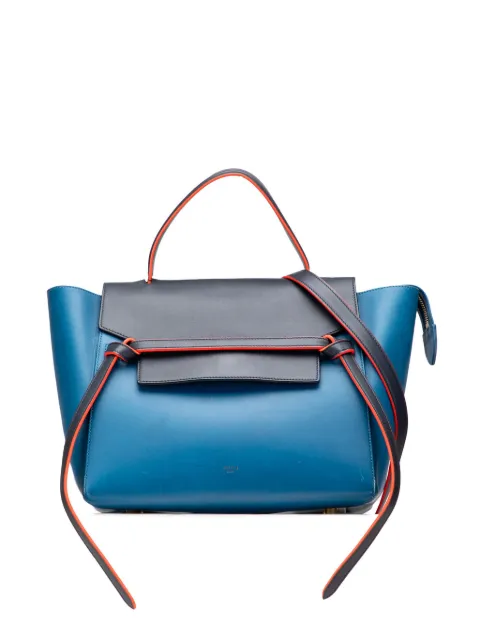 Celine Pre-Owned 2015 Mini Tricolor Smooth Calfskin Belt Bag satchel Blue HIUKJQARFJ8ZPFQ4
