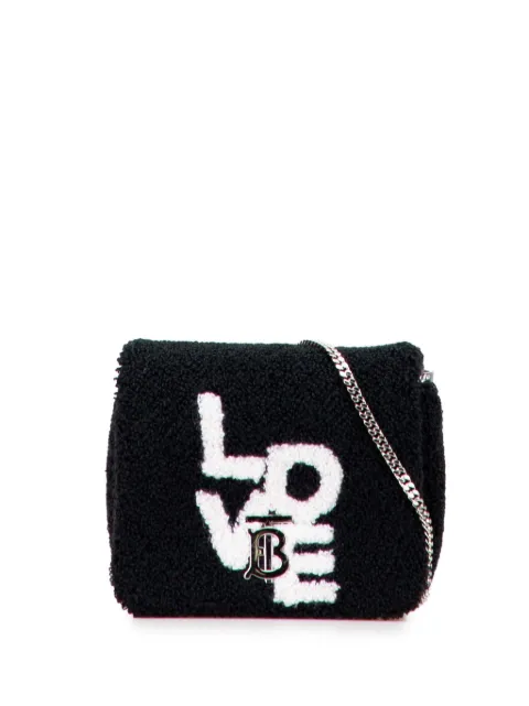Burberry Pre-Owned 2018-2025 Mini Terry Cloth Lola Love crossbody bag Black SGYEKYIRAF9F1P4A