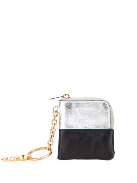 Celine Pre-Owned 2012-2018 Bicolor Leather Key Ring coin pouch Black BXVJFO2SI2DPBTPS
