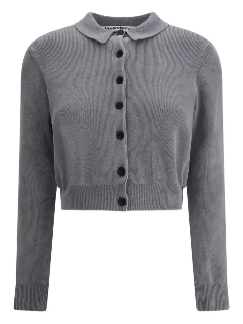 Alexander Wang cropped cardigan Grey 1KC3253055