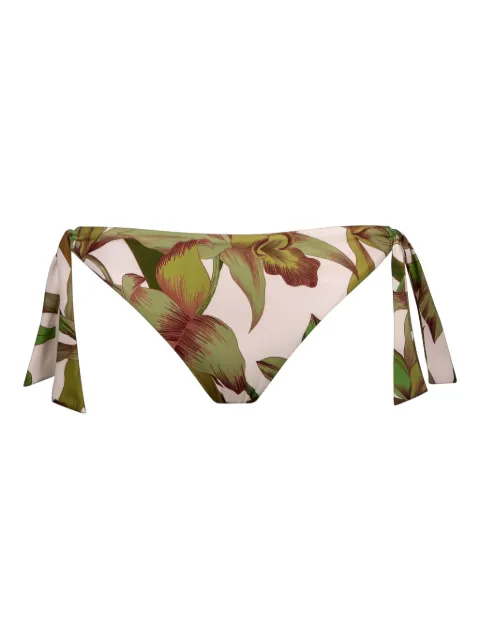 Maryan Mehlhorn tie-side floral-print bikini bottom Green 811306