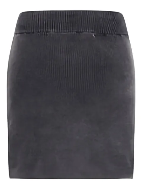 Alexander Wang ribbed logo-embossed skirt Black 1KC3255067