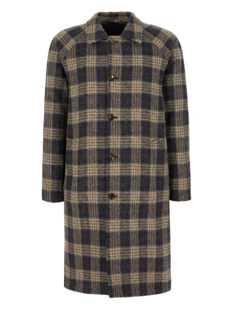 Kired checked wool reversible coat Brown WALPISW8217507