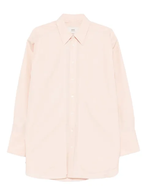 AMI Paris long-sleeve button-up shirt Pink USH779CO0063