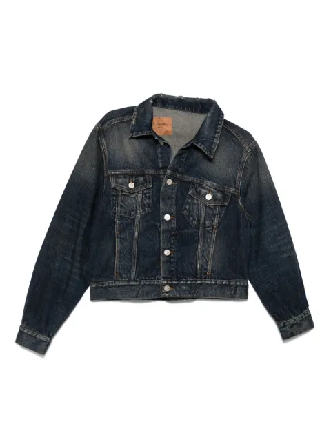 Balenciaga off-shoulder denim jacket Blue 838699TSW72