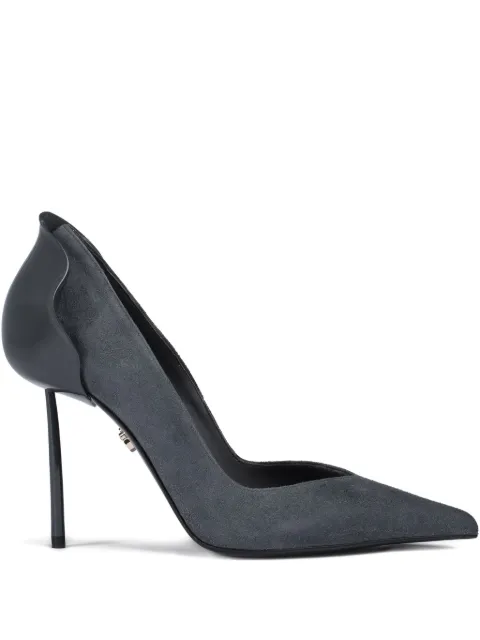Le Silla 100mm Petalo suede pumps Grey 3115E090BXPPVEL