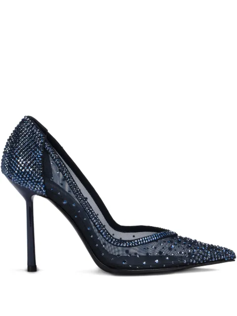 Le Silla 100mm Nicole crystal-embellished mesh pumps Blue 4191E090BXPPKAB