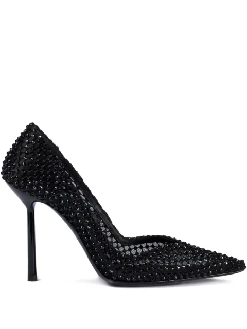 Le Silla 100mm Gilda crystal-embellished mesh pumps Black 4190E090BXPPSAS
