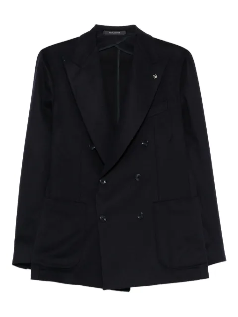 Tagliatore double-breasted patch-pocket blazer Blue 1SHO20K350010