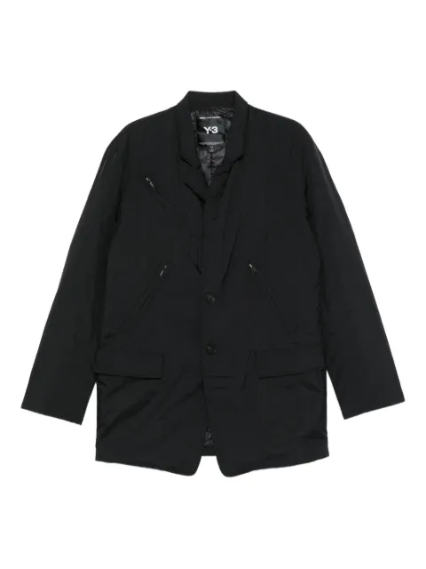 Y-3 welt-pockets coat Black KB0044