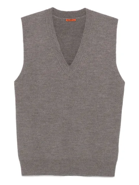 Barena V-neck wool sweater vest Brown KNU52870305