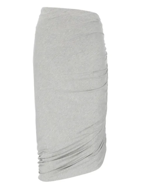 The Attico embroidered-logo midi skirt Grey 251WCS00279JJJ068AA
