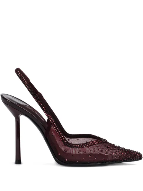 Le Silla 100mm Nicole crystal-embellished slingback pumps Red 4247D090BXPPKAB