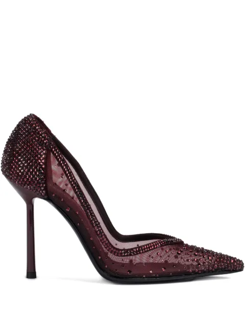 Le Silla 100mm Nicole crystal-embellished mesh pumps Red 4191E090BXPPKAB