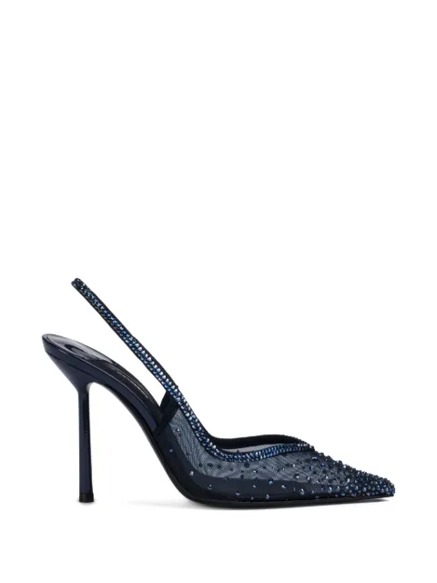Le Silla 100mm Nicole crystal-embellished slingback pumps Blue 4247D090BXPPKAB