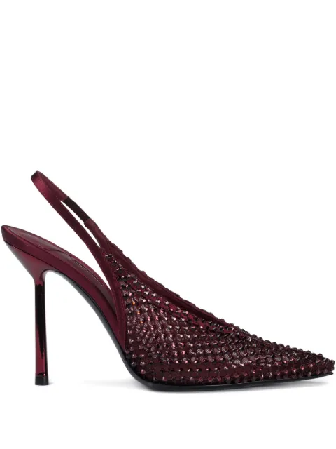 Le Silla 100mm Gilda crystal-embellished slingback pumps Red 4189E090BXPPSAS