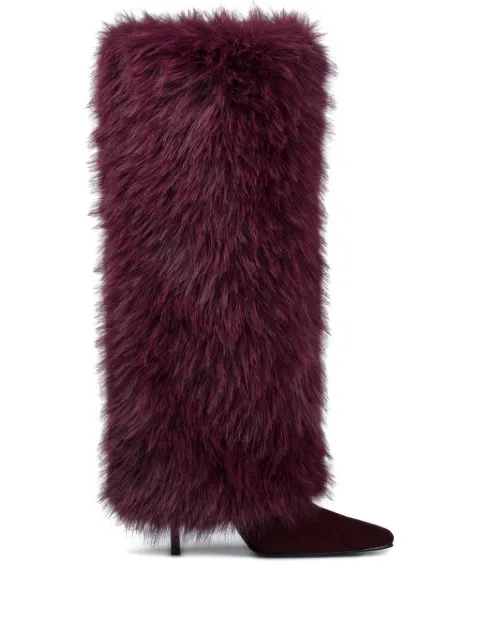 Le Silla 110mm Andy suede cuffed boots Pink 4363E090BXPPVEP