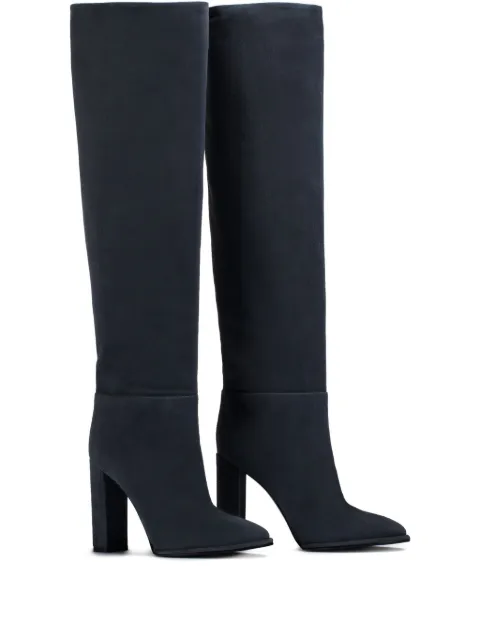 Le Silla 110mm Elsa suede boots Blue 7060C100RBPPPOW