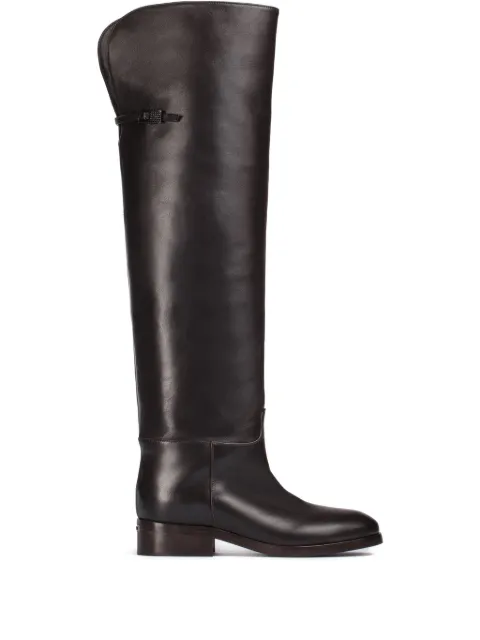 Le Silla Charlotte buckle-detail boots Brown 7150E030MCPPGLO