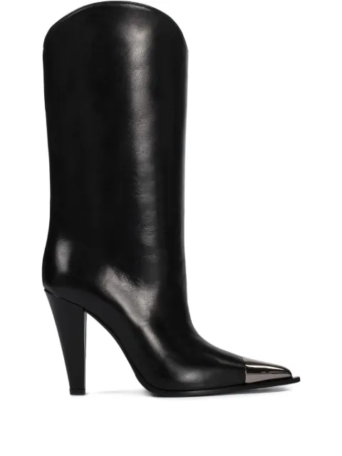 Le Silla 110mmTess metallic-toe boots Black 3888E090RBPPGLO