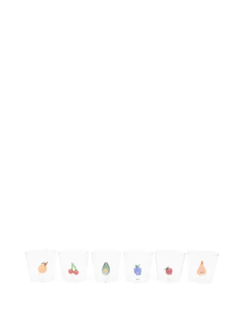 Ichendorf Milano fruit-embellished glass (set of six) White 093522140935423840414459