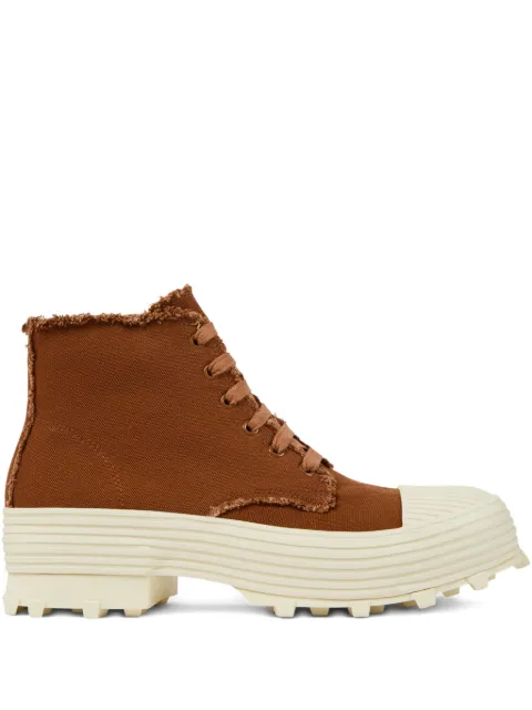 CamperLab Traktori frayed lace-up boots Brown A700024002