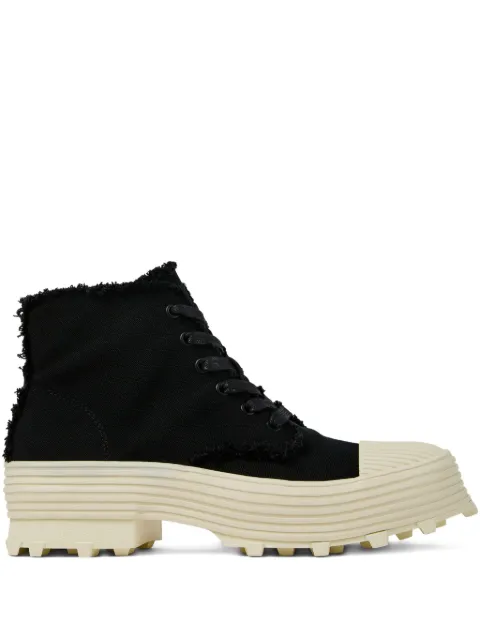 CamperLab Traktori frayed lace-up boots Black A700024001