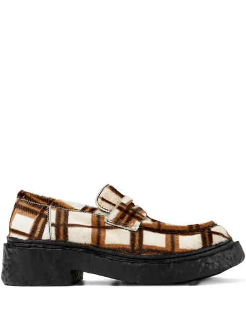 CamperLab Vamonos checked-pattern loafers White A500023012