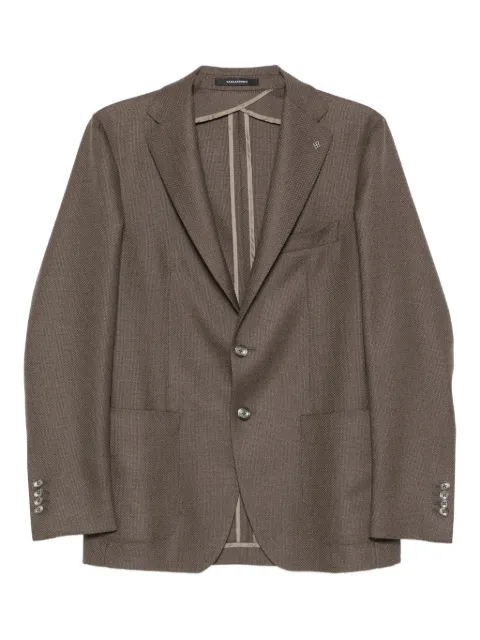 Tagliatore textured two-button blazer Brown 1SHO22K120028