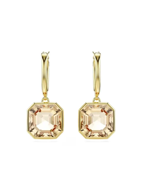 Swarovski Millenia gold-tone crystal-embellished hoop earrings Gold 5731148