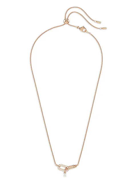 Swarovski Constella rose-gold pearl-drop necklace Pink 5728589