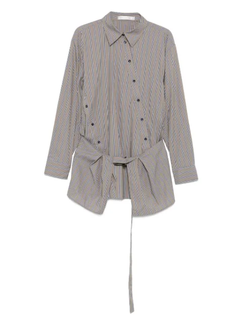 Christopher Esber striped belted shirt Green 25013570