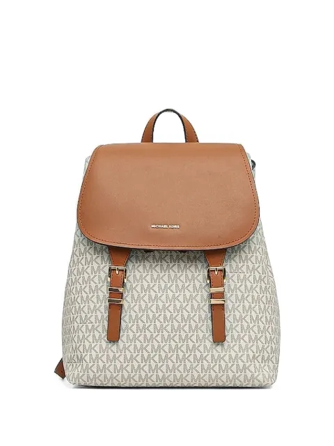 Michael Kors monogram flap backpack Neutrals 30T5GQNB2B