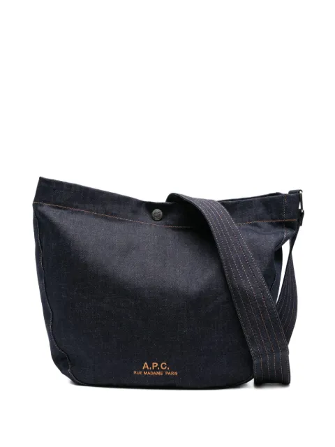 A.P.C. medium denim crossbody bag Blue COHIZM61939