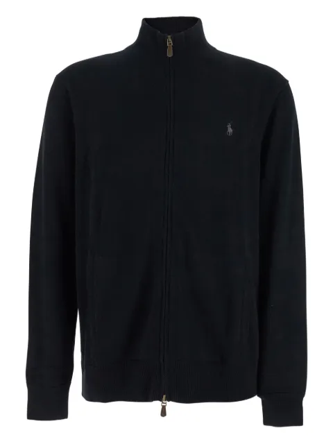 Polo Ralph Lauren turtleneck embroidered cardigan Black 710974149003