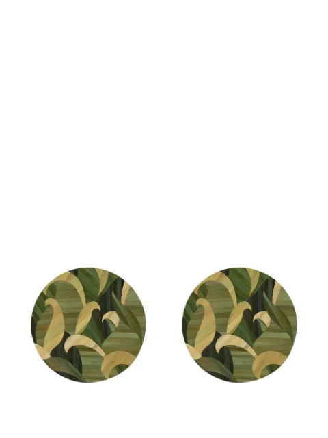 HestiaLiving Tropique round tablemats (set of two) Green BAWPRITABGRERXLS2
