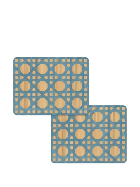 HestiaLiving Epoch rectangular bamboo-pattern tablemats (set of two) Neutrals VERPRITABOBS2