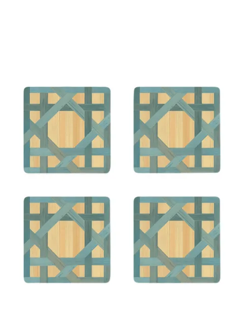 HestiaLiving Epoch square lattice coasters (set of four) Neutrals VERPRICOAOBS4